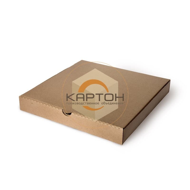 Коробка для пиццы 260*260*50 картон марки Т23Е  (Микрогофрокартон), бурый